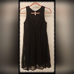 Xhilaration Black Tiered Halter Cocktail Dress